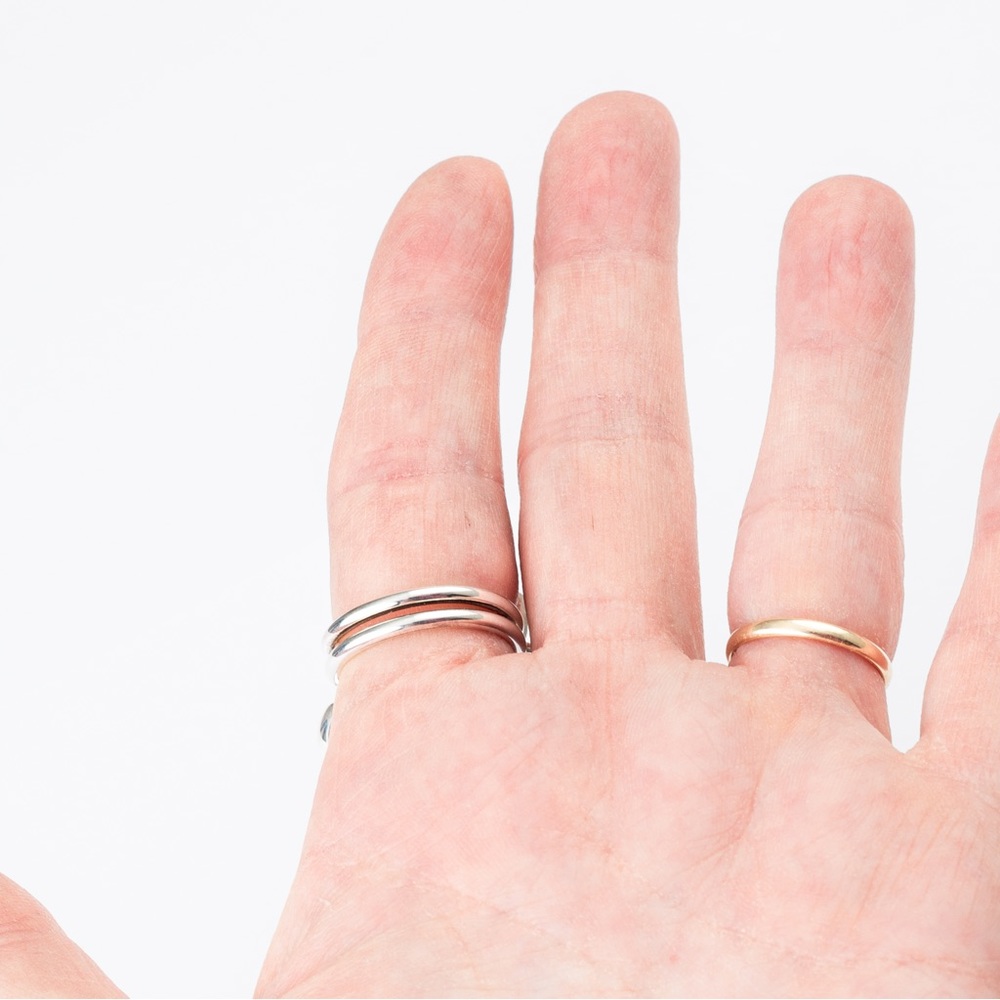 Vintage statement ring heart cluster sterling silver 8 - Picture 9 of 16